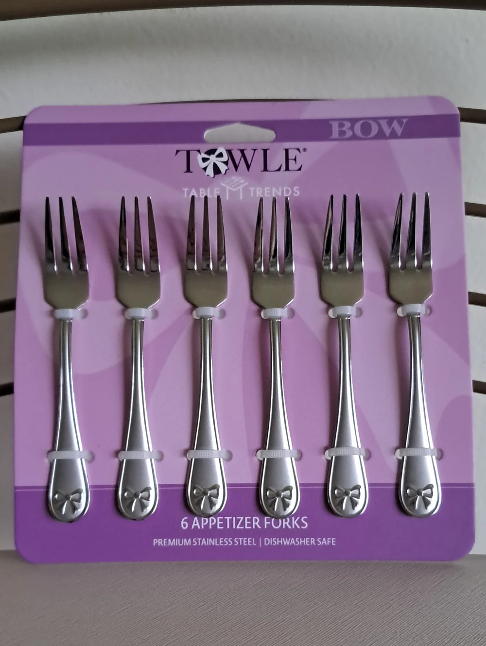 Towle Silver Appetizer Forks with Bow Detail on Handle